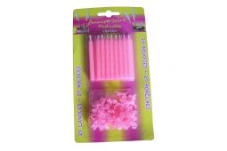 20 bougies roses