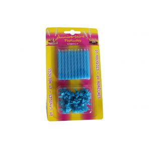 20 bougies bleues